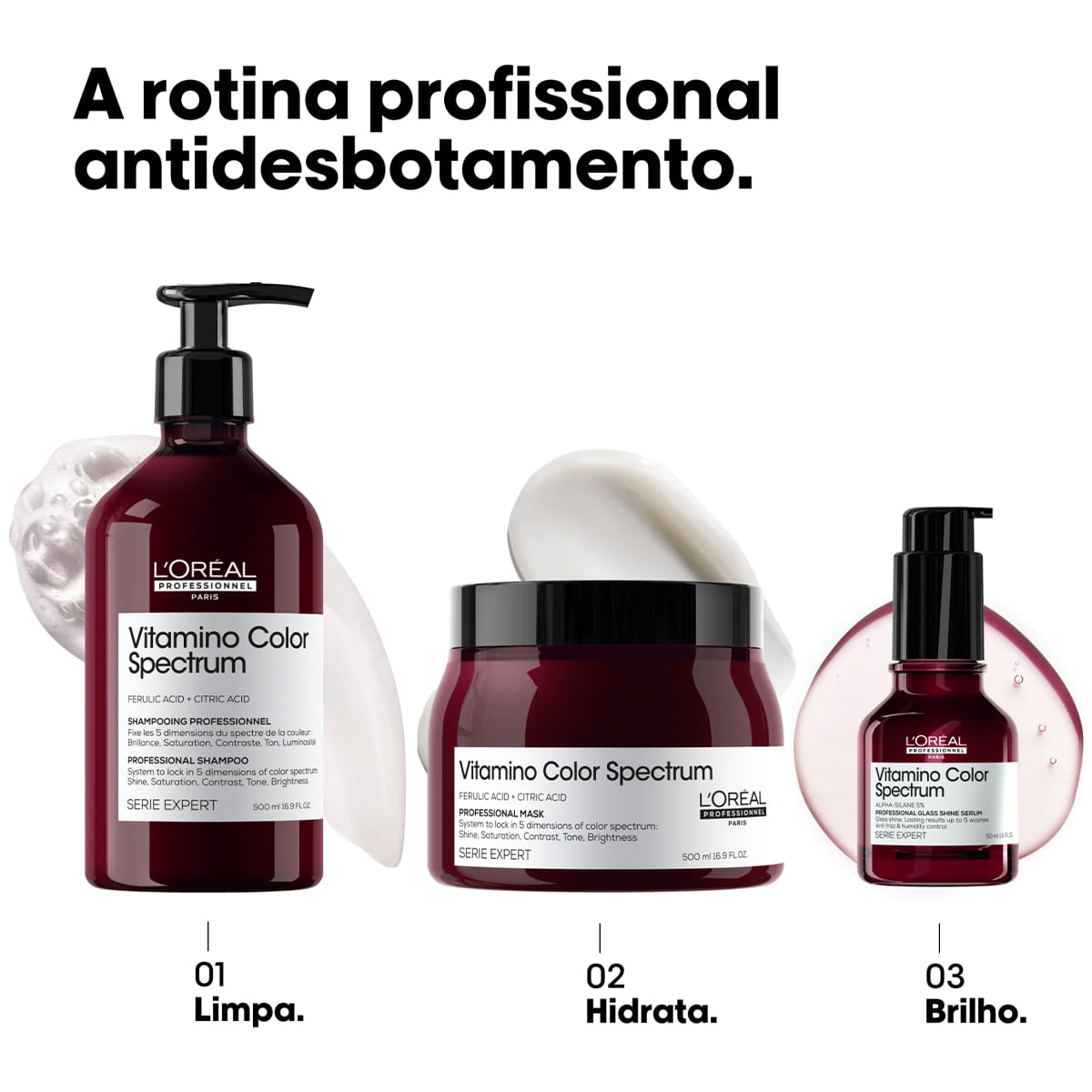 Kit Vitamino Color Spectrum L'Oréal Professionnel Shampoo 500ml + Máscara 500ml