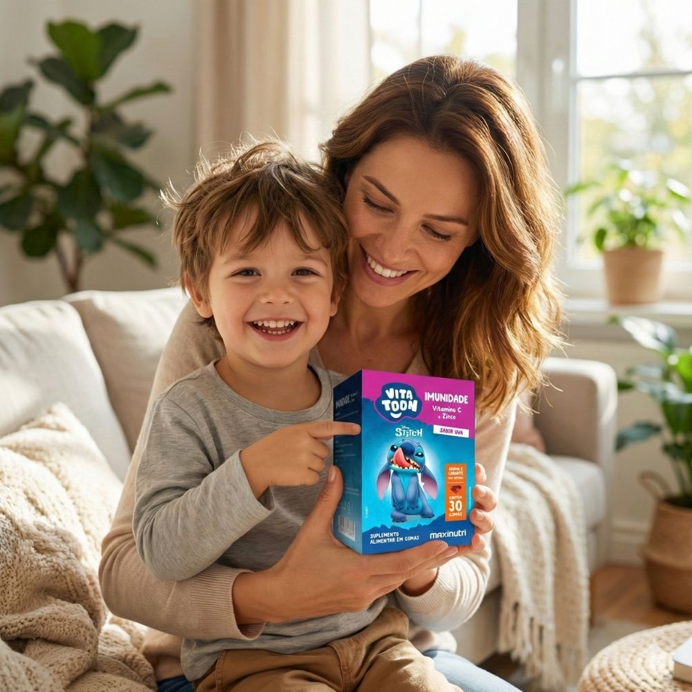 Kit 2 Vitamina C Com Zinco Kids Vitatton Stitch Maxinutri 30 Gomas