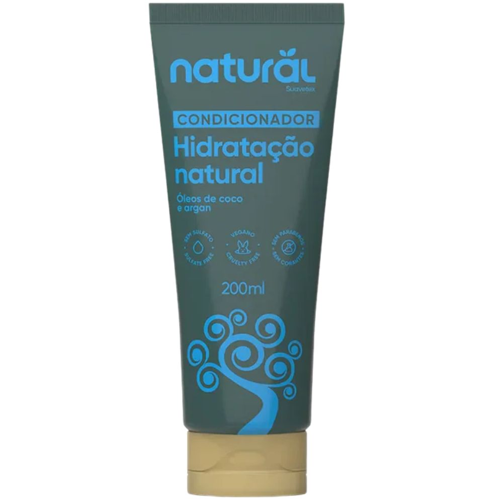 Condicionador Natural Com Óleo De Coco E Argan Orgânico Natural 200ml