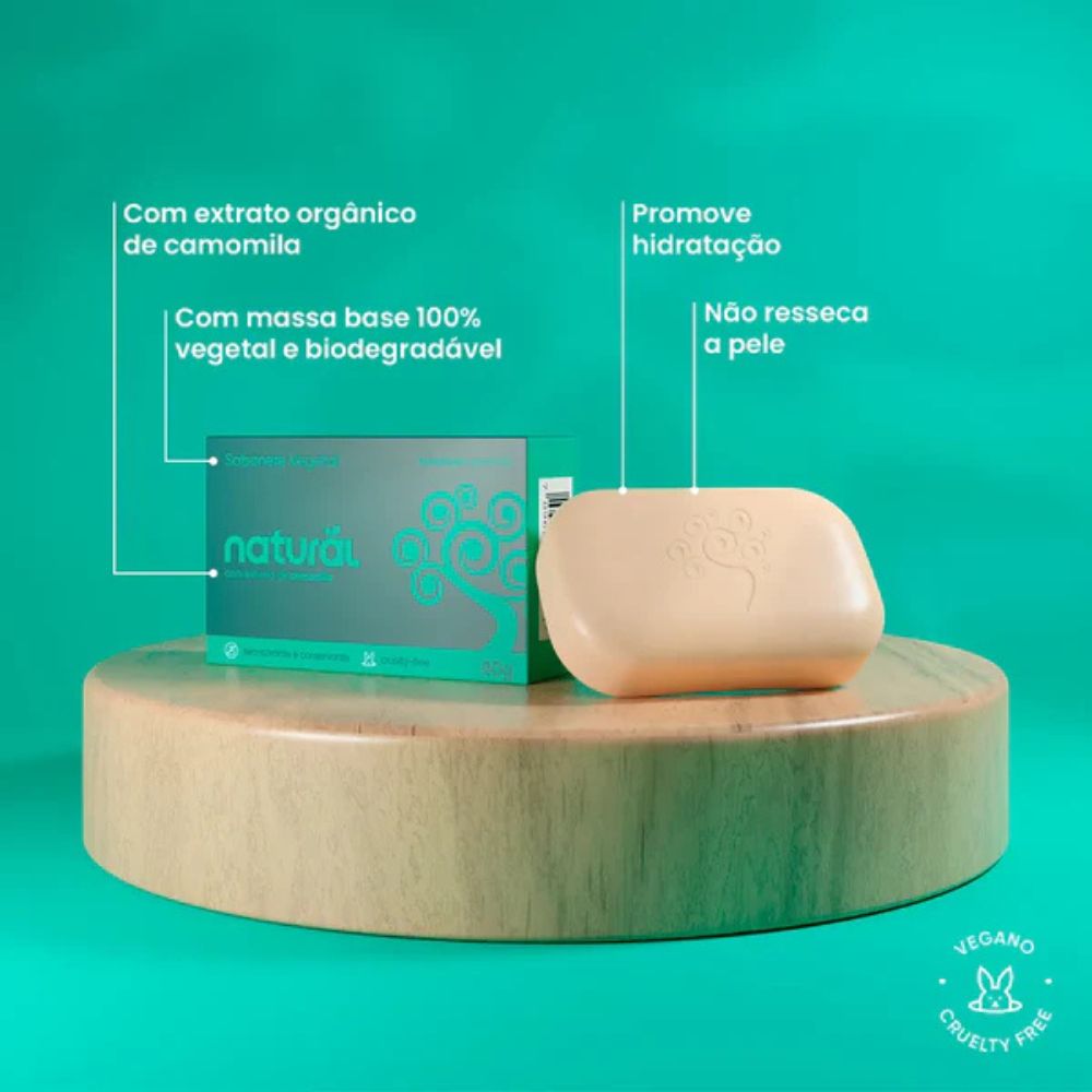 Sabonete em Barra Natural com Camomila Orgânico Natural 80g