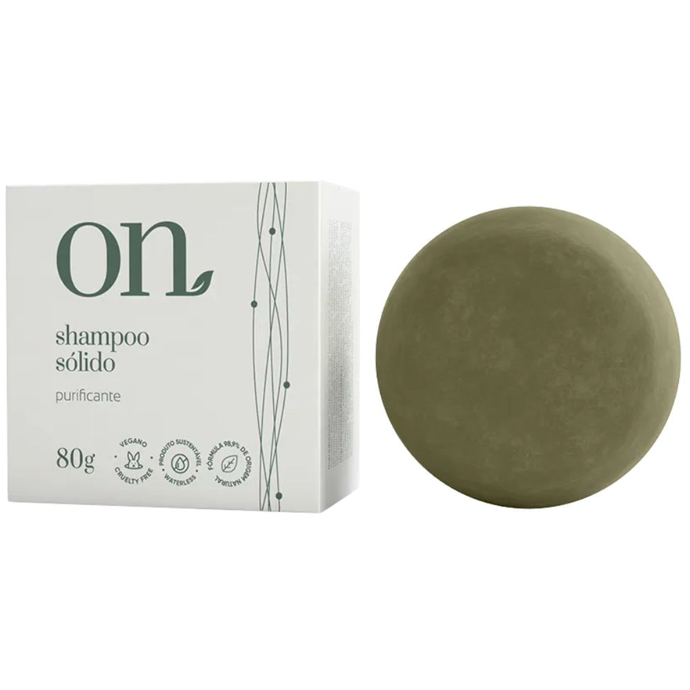 Shampoo Sólido Purificante Orgânico Natural 80g