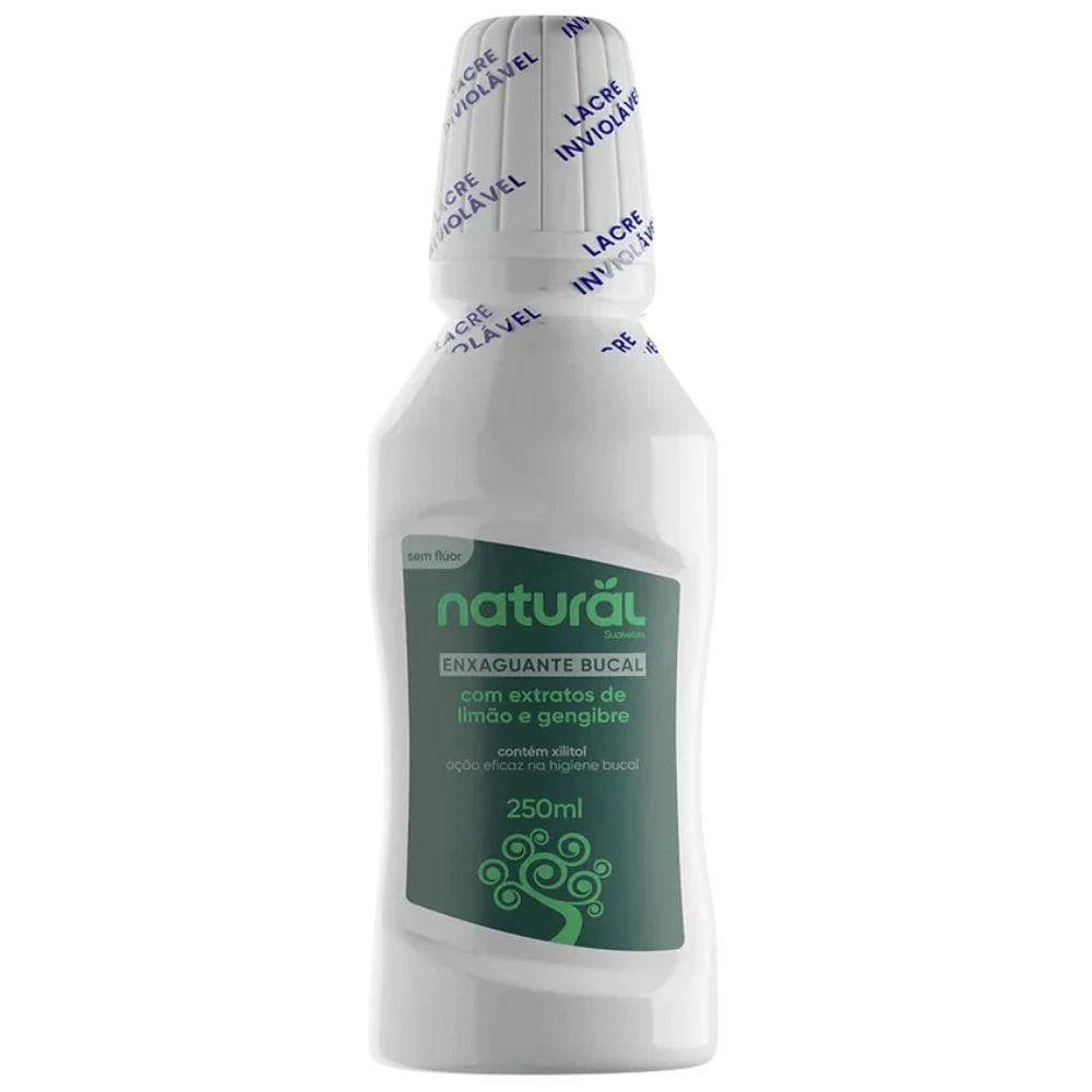 Enxaguante Bucal Natural com Limão e Gengibre Orgânico Natural 250ml