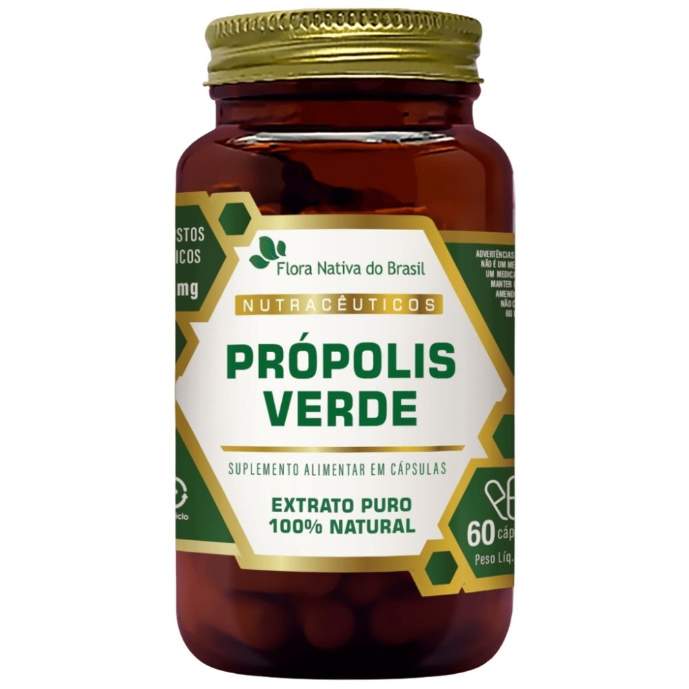 Própolis Verde Extrato Seco Flora Nativa 60 Cápsulas
