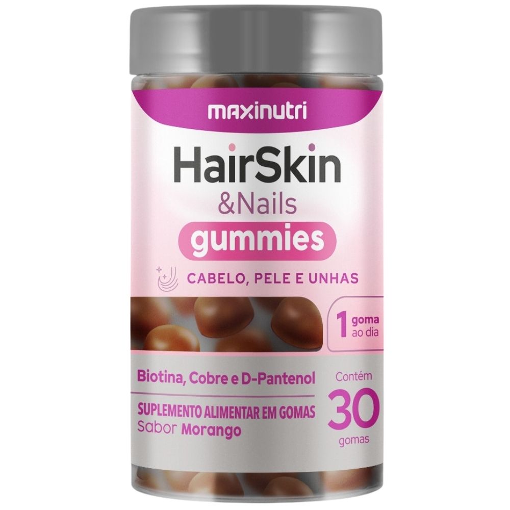 HairSkin e Nails Gummies Maxinutri 30 Gomas