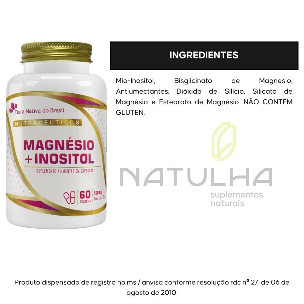 Magnésio + Inositol Flora Nativa 60 Cápsulas