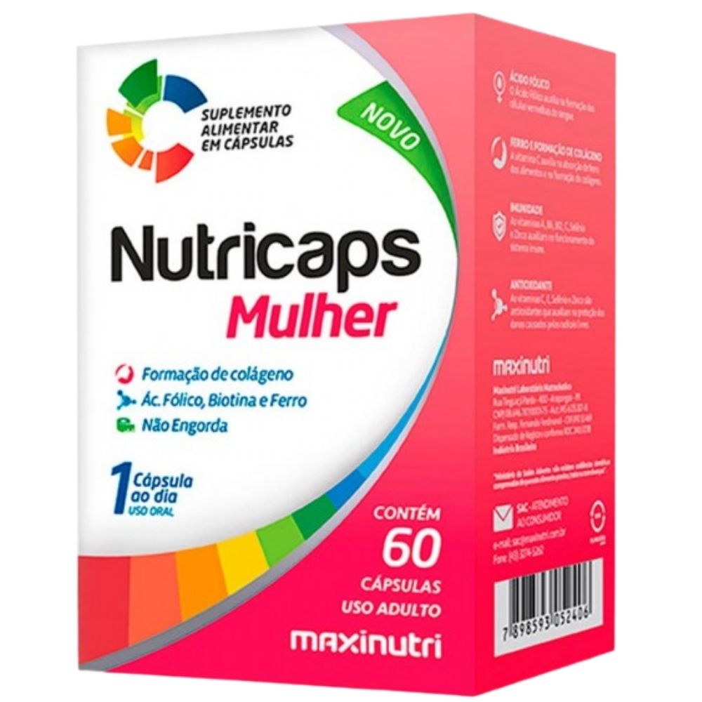 Nutricaps Mulher Maxinutri 60 Cápsulas