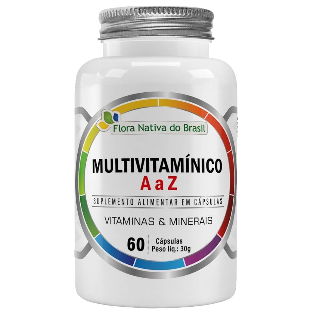 Multivitamínico A a Z 500mg Flora Nativa 60 Cápsulas