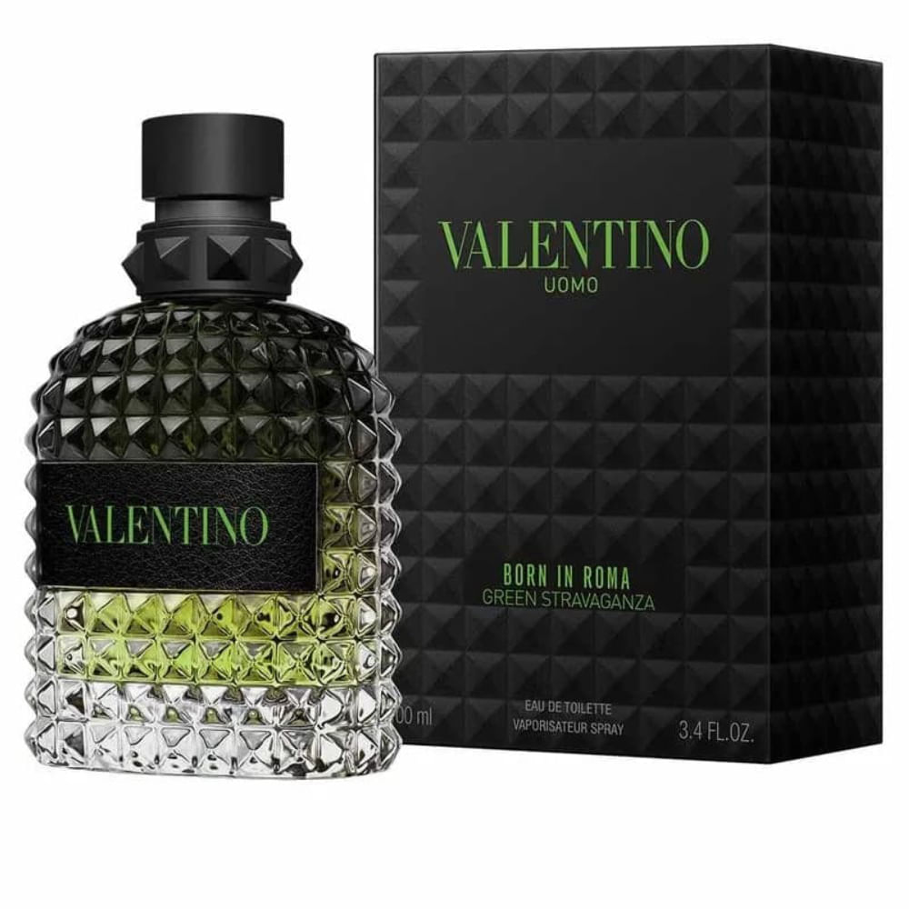 Perfume Masculino Born In Roma Green Stravaganza Uomo Valentino Eau de Toilette 100ml