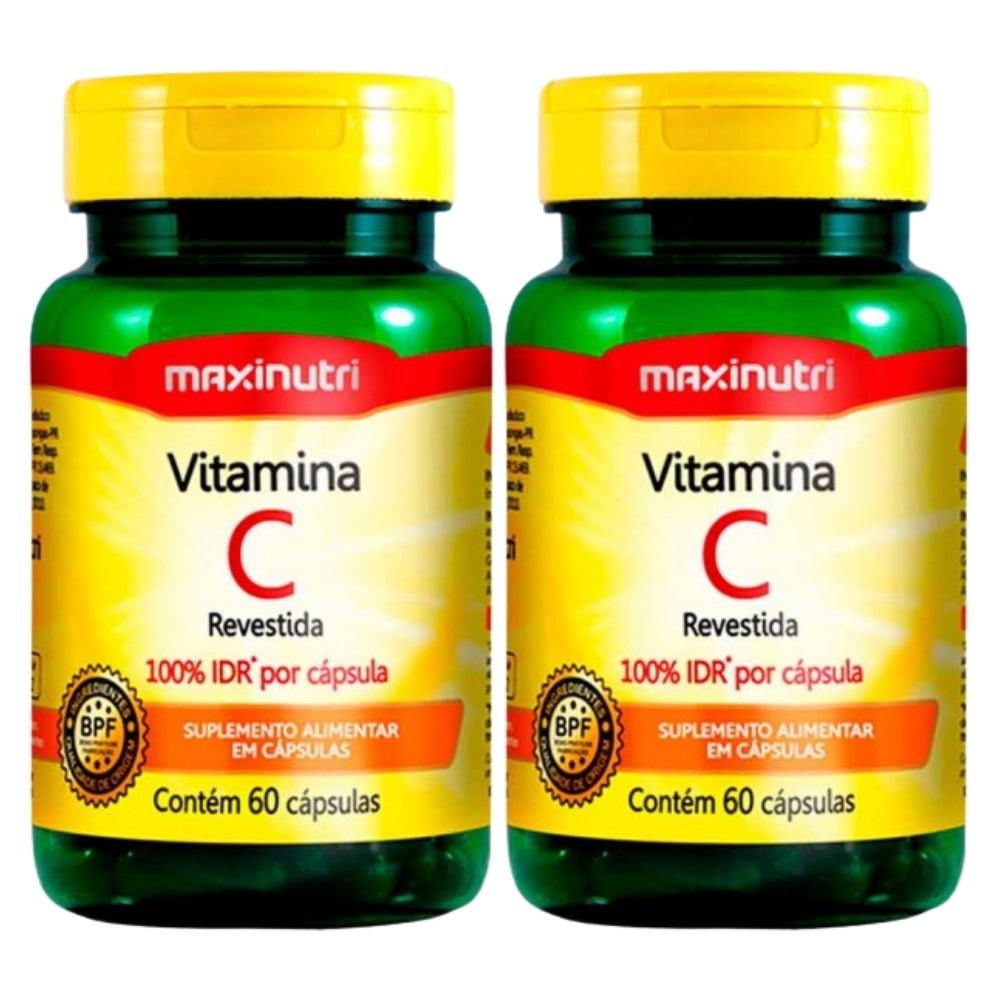 Kit 2 Vitamina C Revestida Maxinutri 60 Cápsulas