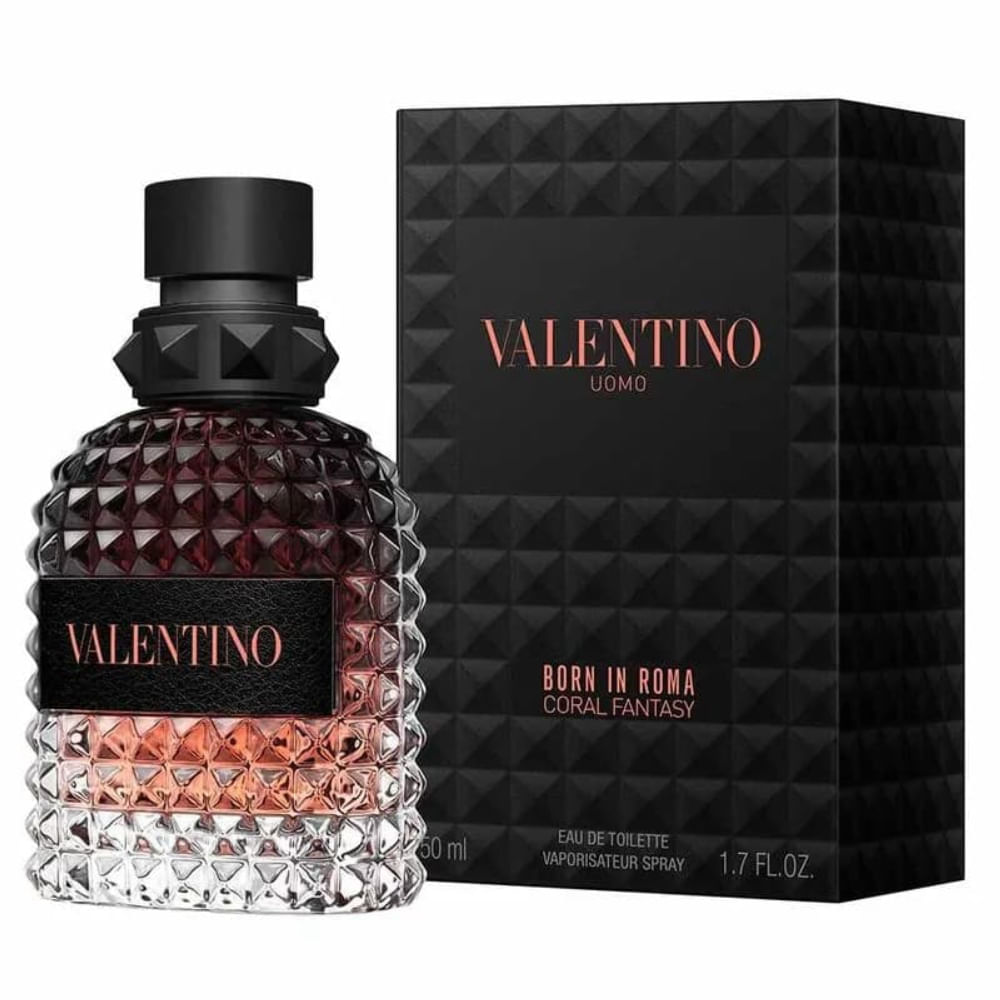 Perfume Masculino Born In Roma Coral Fantasy Uomo Valentino Eau de Toilette 50ml