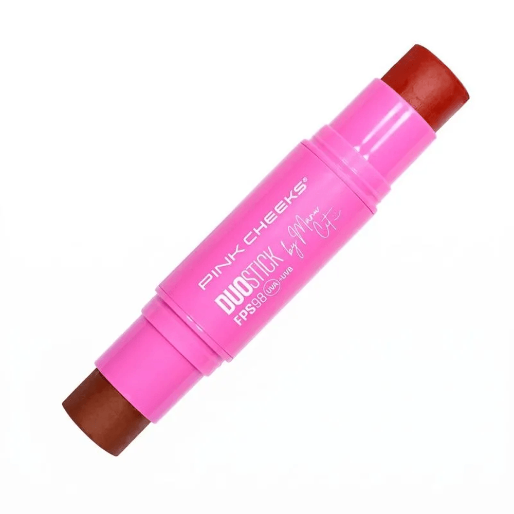 Duo Stick Bronzer e Blush by Manu Cit FPS 98 FPUVA 46 Pink Cheeks Cor Heat e Bronzer Trópico