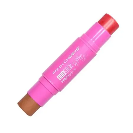 Duo Stick Bronzer e Blush by Manu Cit FPS 98 FPUVA 46 Pink Cheeks Cor Coral e Bronzer Areia