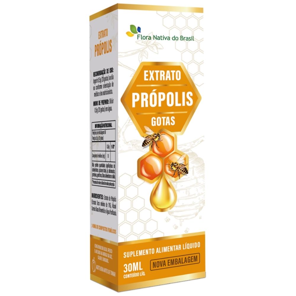Extrato de Própolis Flora Nativa Em gotas 30ml