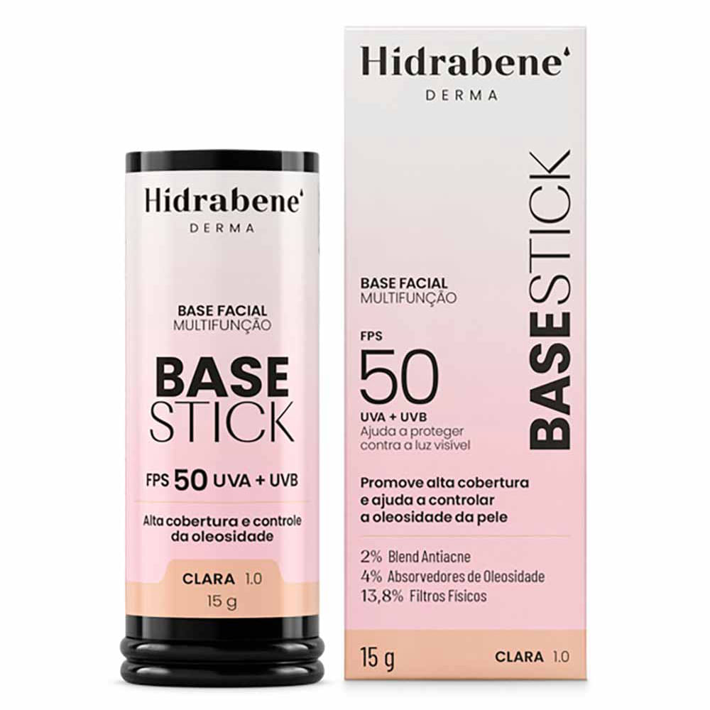 Base Stick Multifunção Hidrabene FPS 50 15g Cor Clara 1.0