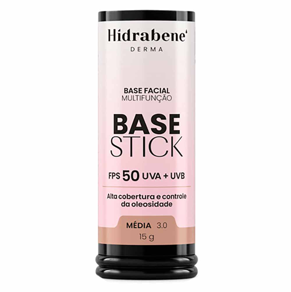 Base Stick Multifunção Hidrabene FPS 50 15g Cor Média 3.0