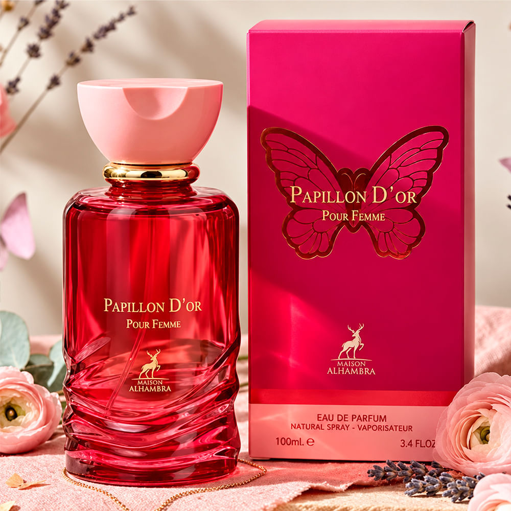 Perfume Árabe Feminino Papillon D'or Pour Femme Maison Alhambra Eau de Parfum 100ml