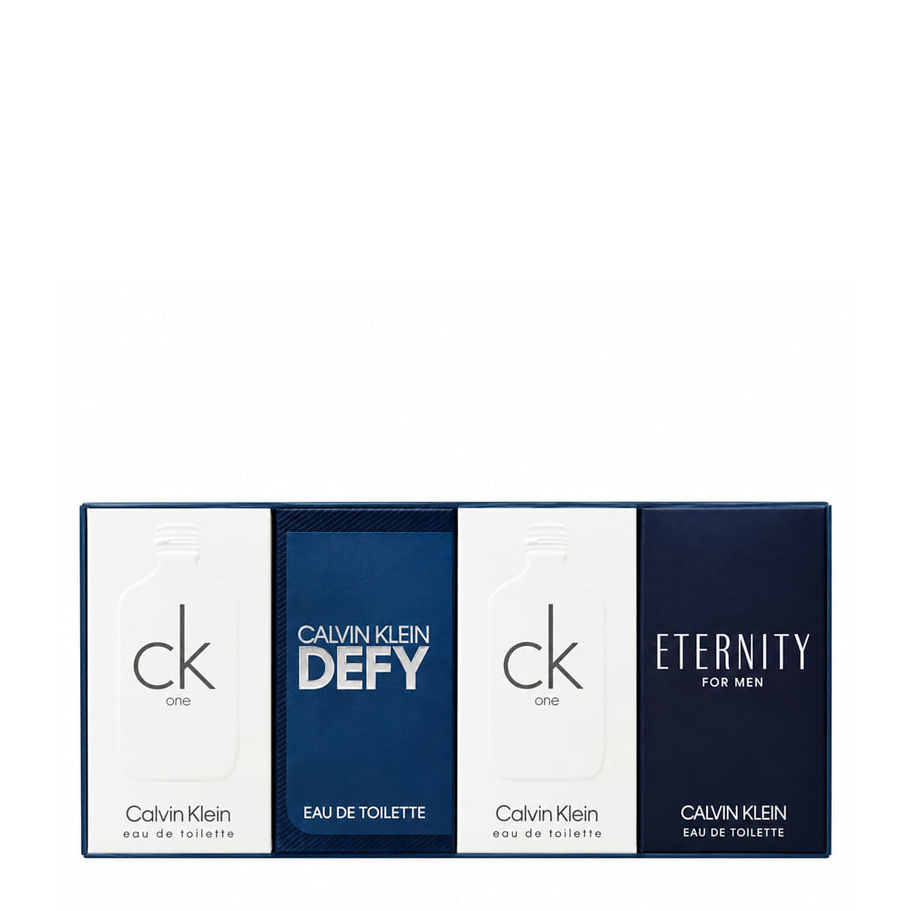 Kit Calvin Klein Masculino Eau de Toilette Defy 5ml + Eternity 10ml + CK One 2x10ml