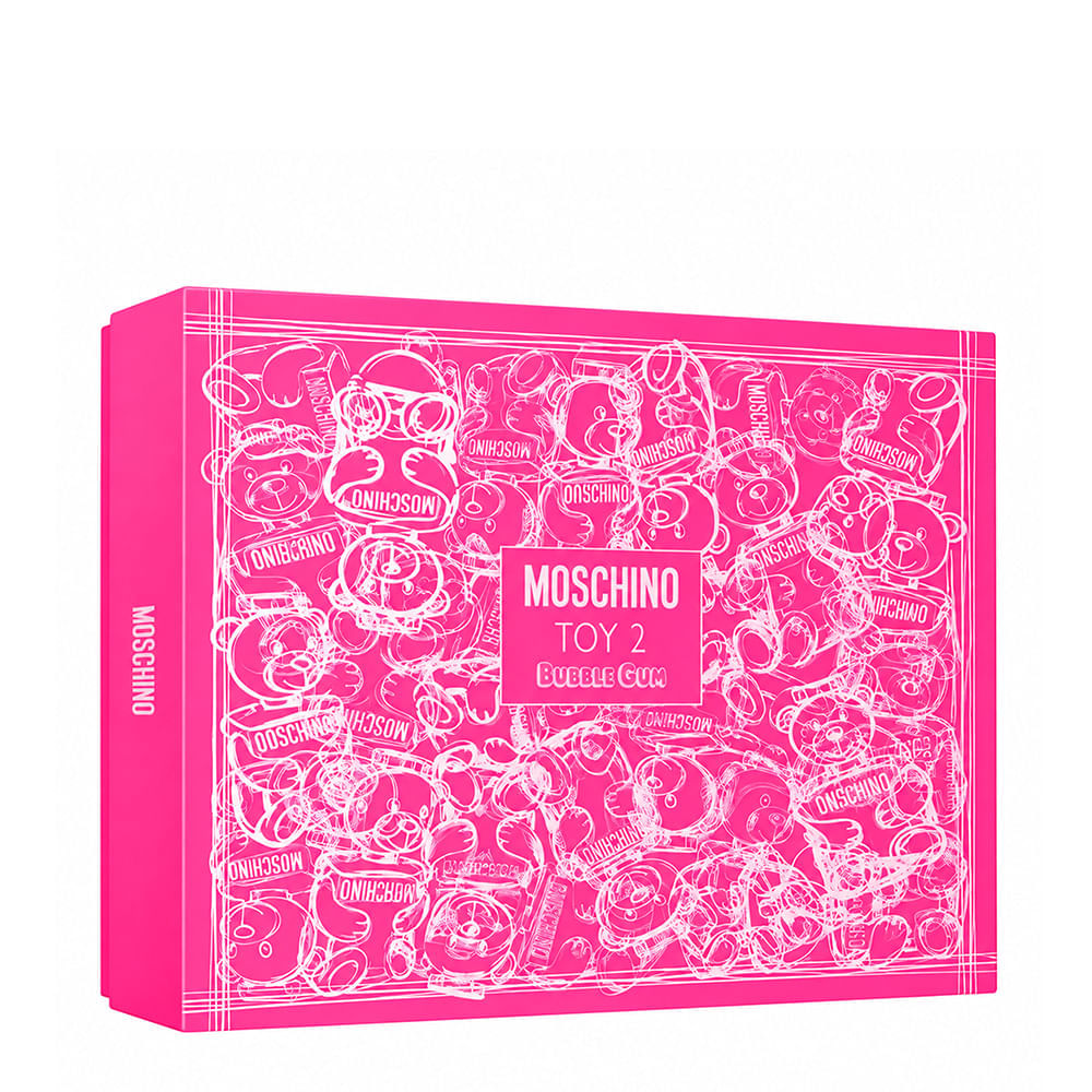 Kit Moschino Toy 2 Bubble Gum Feminino Eau de Toilette 50ml + Gel de Banho 50ml + Body Lotion 50ml