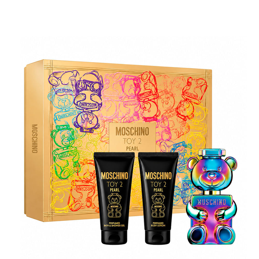 Kit Moschino Toy 2 Pearl Unissex Eau de Parfum 50ml + Gel de Banho 50ml + Body Lotion 50ml