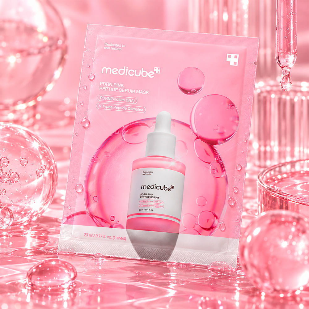 Máscara Facial PDRN Pink Peptide Ampoule Mask Medicube 23ml