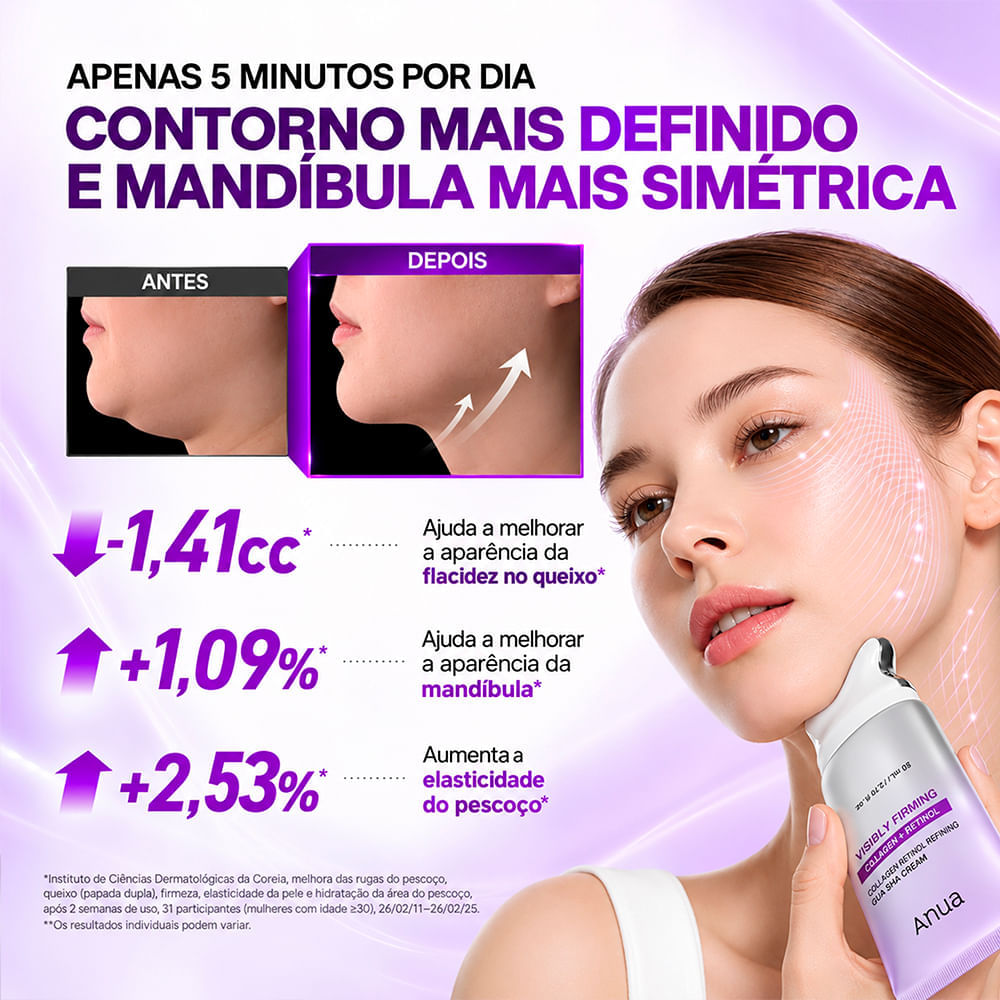 Creme Com Colágeno Collagen Retinol Refining Gua Sha Cream Anua 80ml