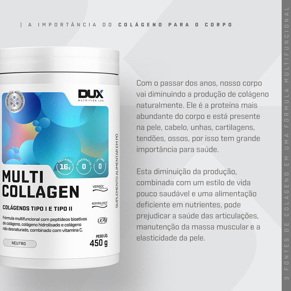 Suplemento Alimentar Multi Collagen DUX Company 475g Sabor Frutas Vermelhas