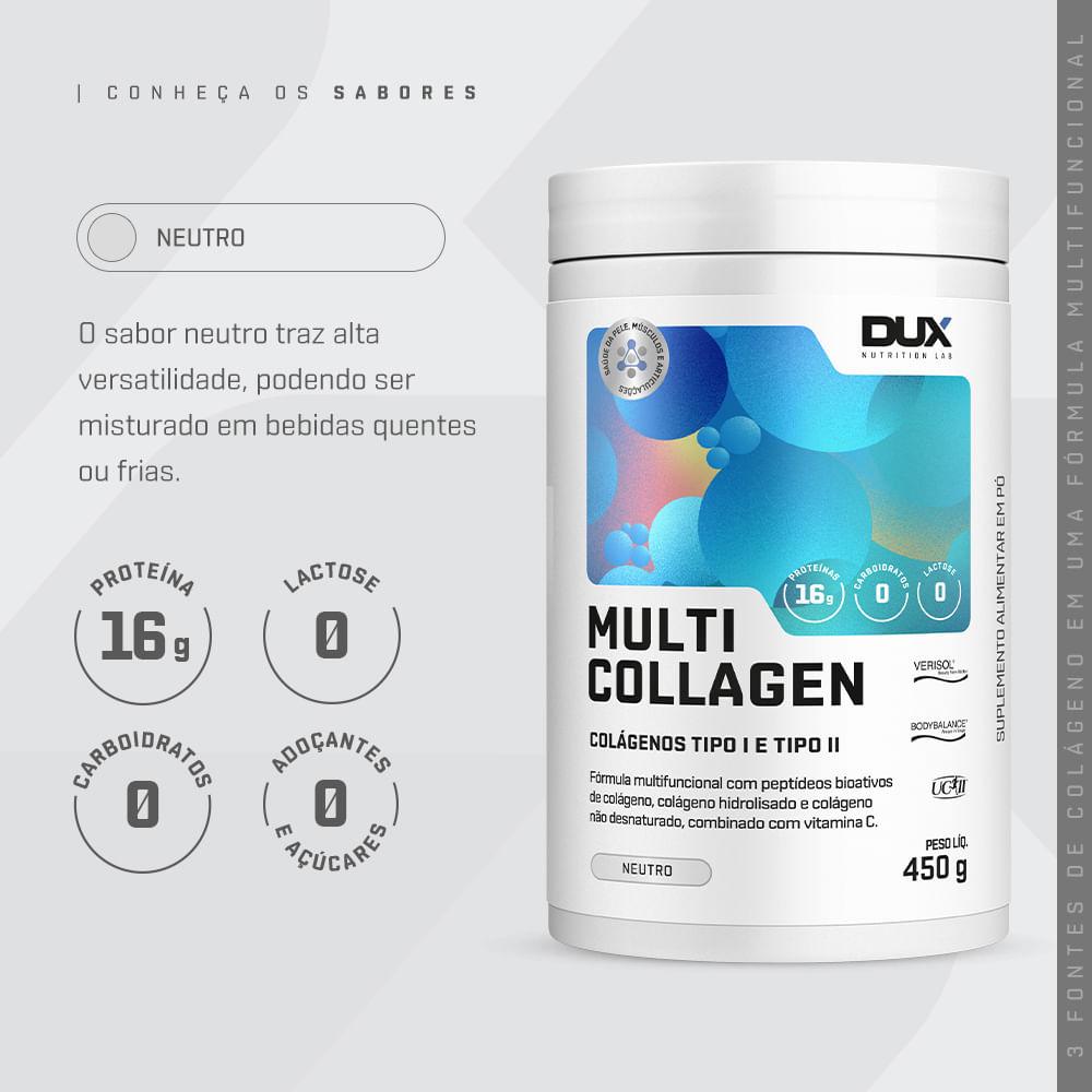 Suplemento Alimentar Multi Collagen DUX Company 475g Sabor Frutas Vermelhas