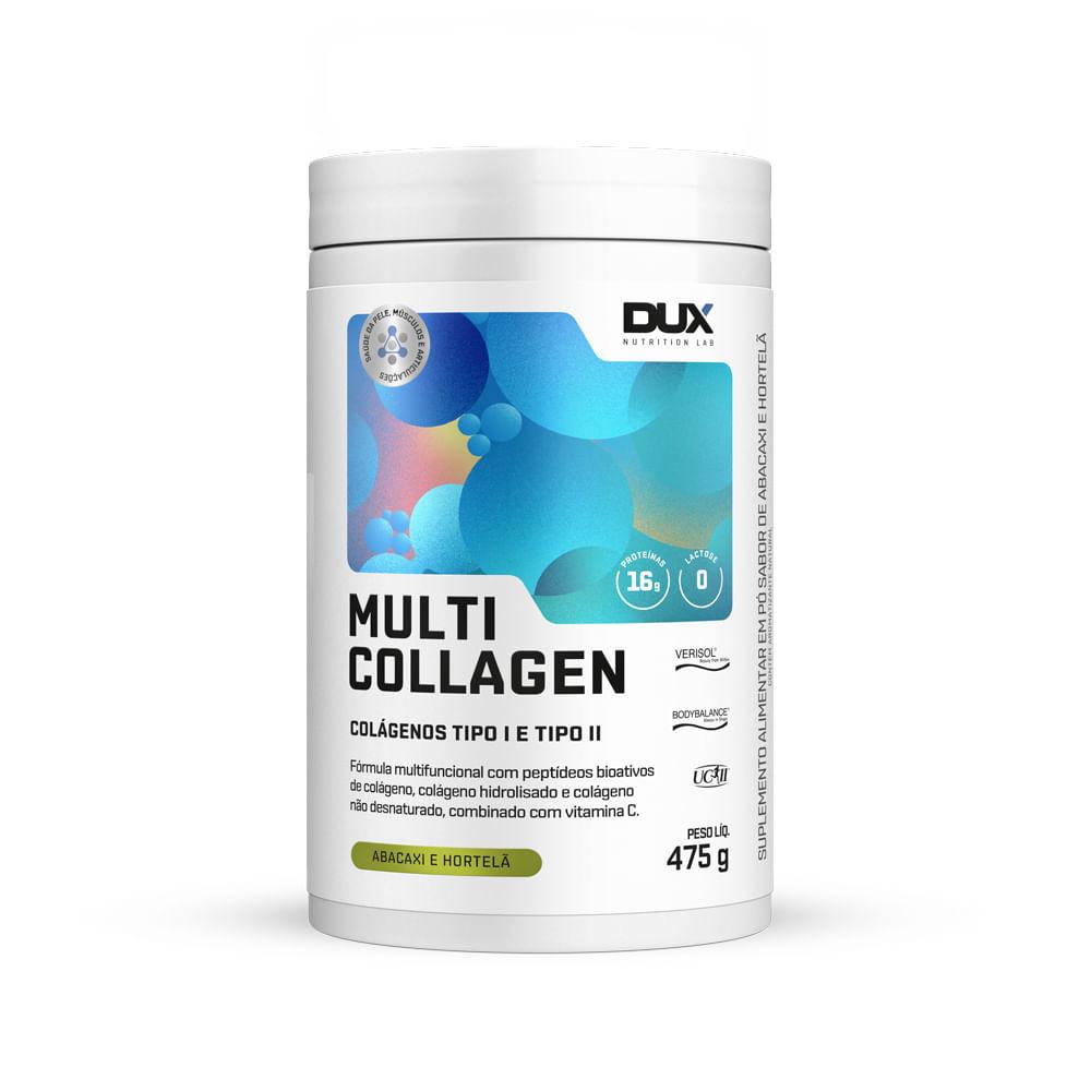 Suplemento Alimentar Multi Collagen DUX Company 475g Sabor Abacaxi com Hortelã