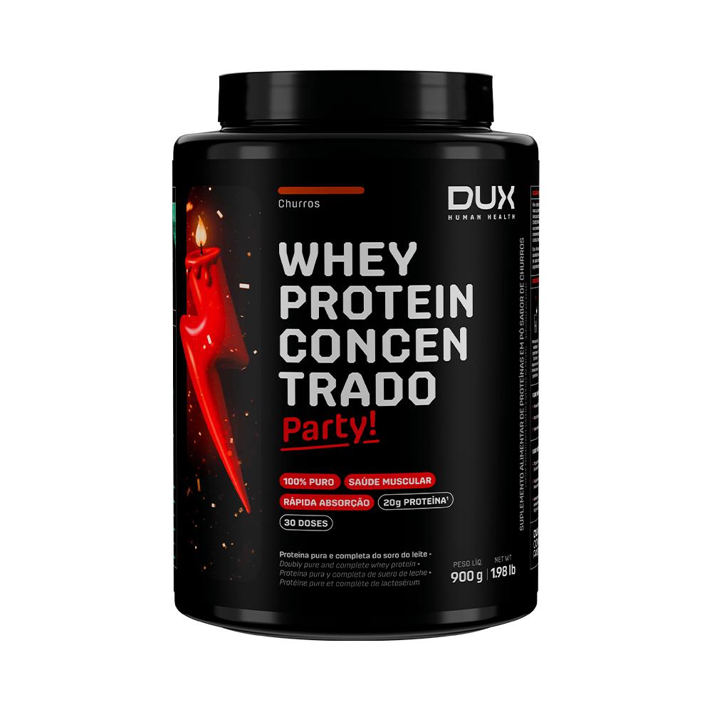 Whey Protein Concentrado Party! DUX Company 900g Sabor Churros