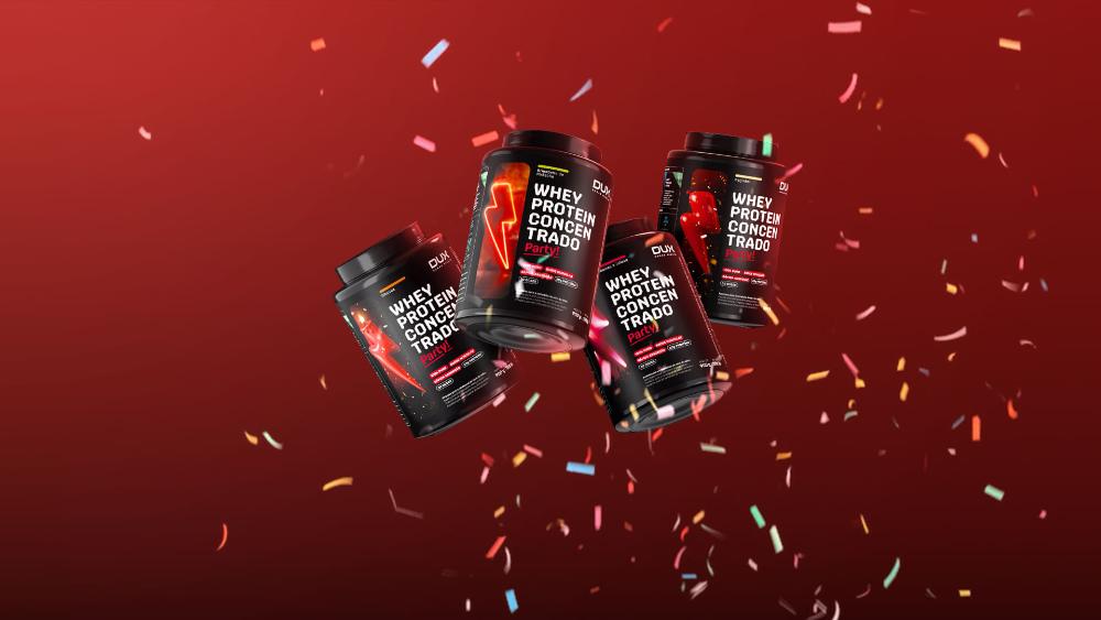 Whey Protein Concentrado Party! DUX Company 900g Sabor Beijinho