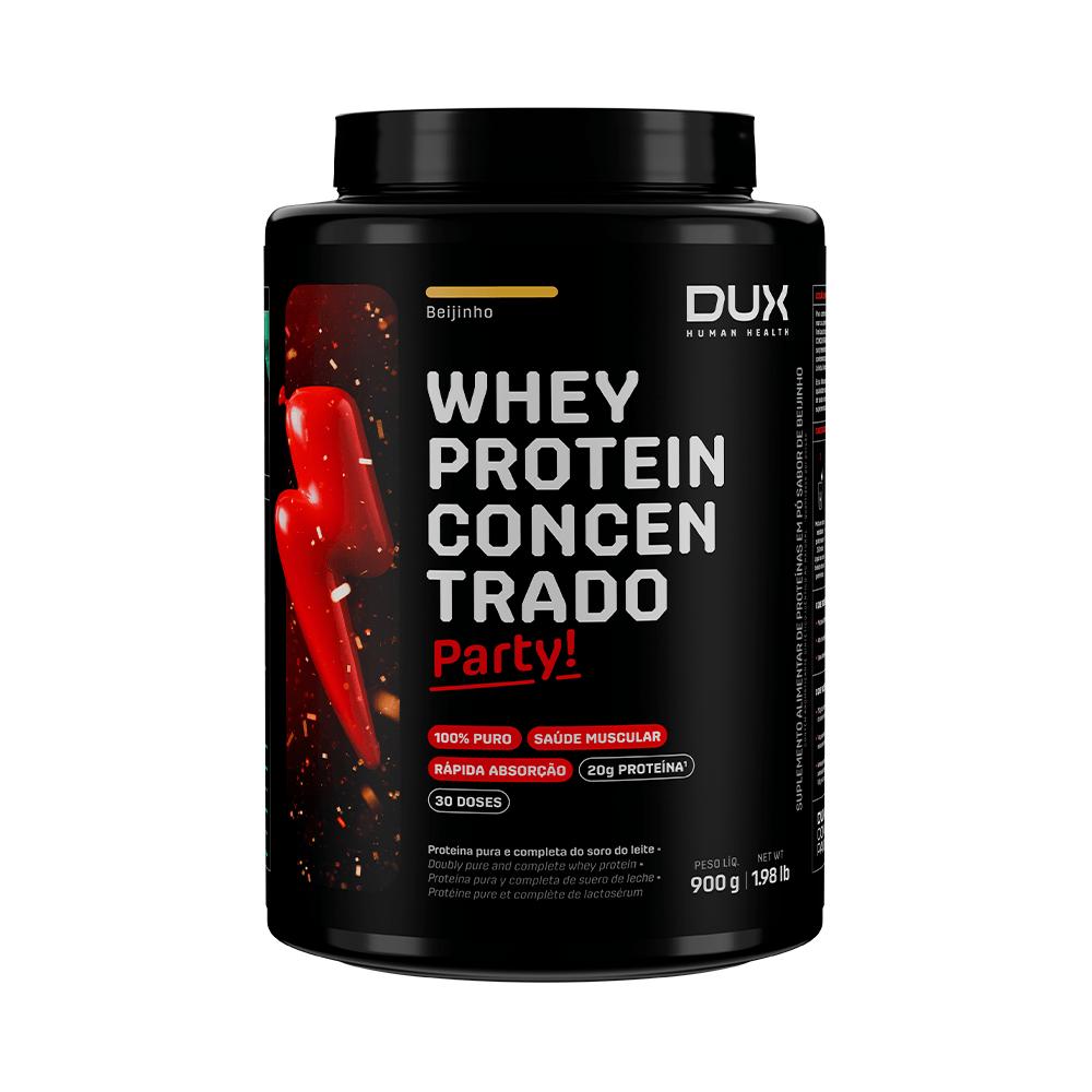 Whey Protein Concentrado Party! DUX Company 900g Sabor Beijinho