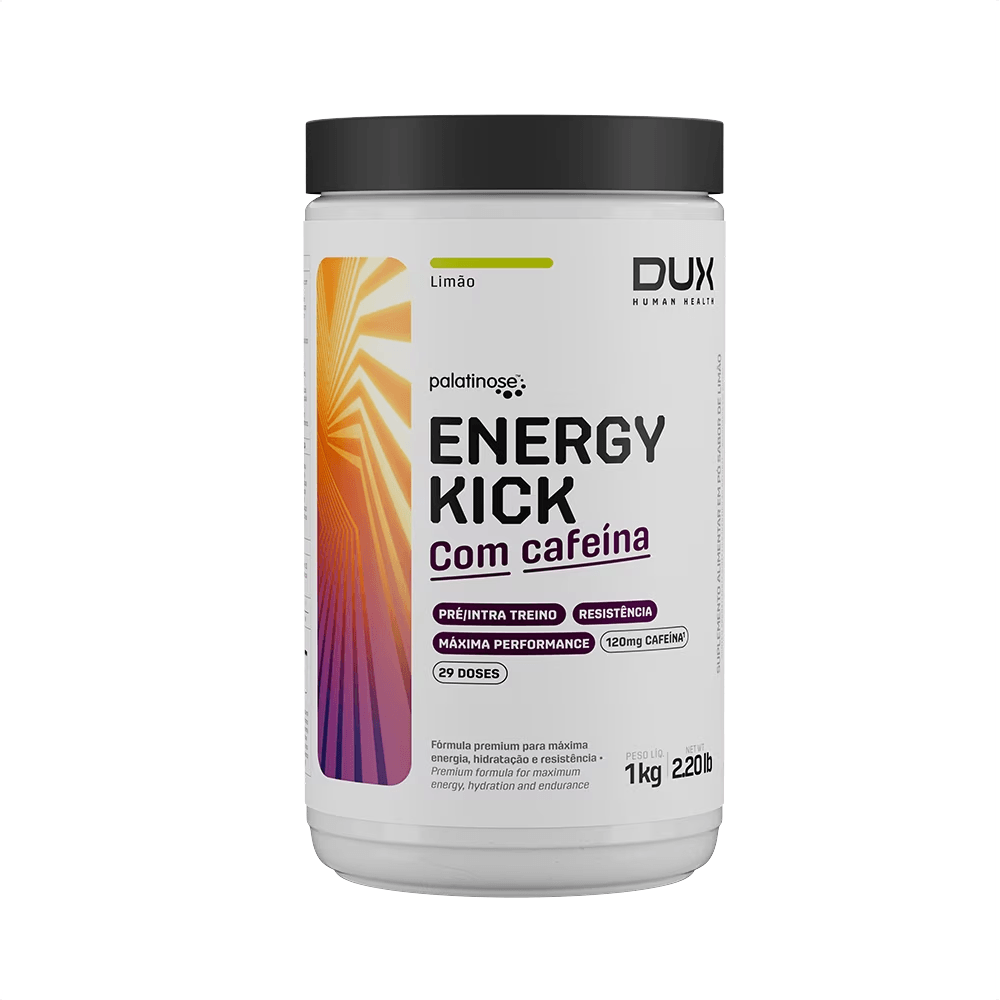 Suplemento Em Pó Energy Kick Caffeine Dux Company 1kg Sabor Limão