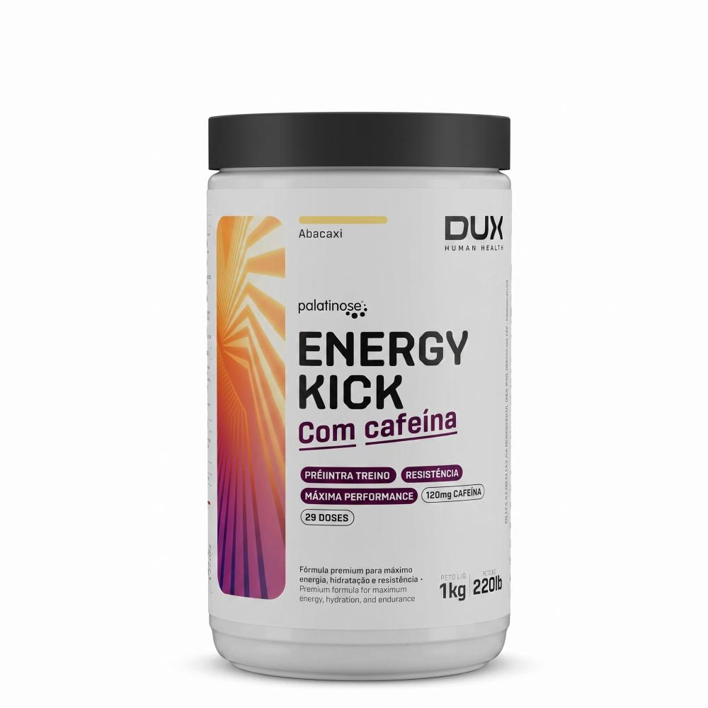 Suplemento em Pó Energy Kick Caffeine DUX Company 1Kg Sabor Abacaxi