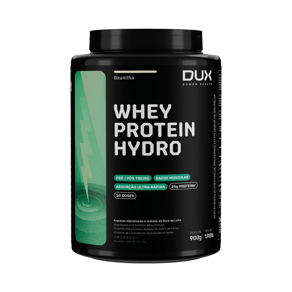 Whey Protein Hydro DUX Company 900g Sabor Baunilha