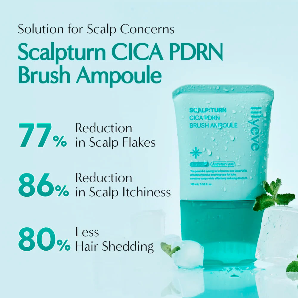 Ampola Capilar Scalp Turn Cica PDRN Brush Lilyeve 100ml