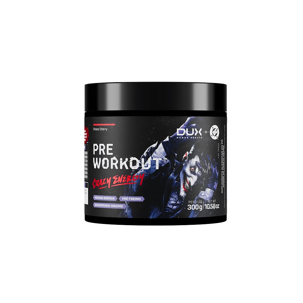 Pré-treino Workout Dc Crazy Energy Dux Company 300g Sabor Chaos Cherry