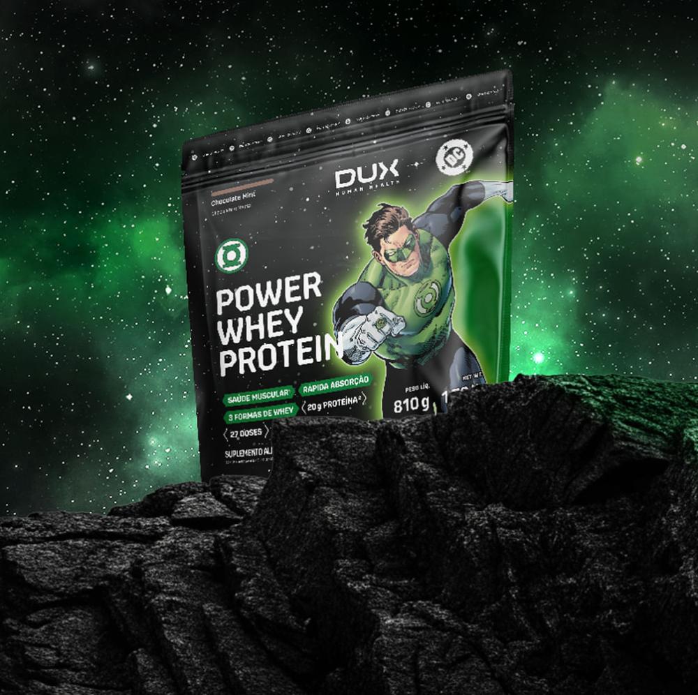 Power Whey Protein DC DUX Company 810g Sabor Chocolate Mint