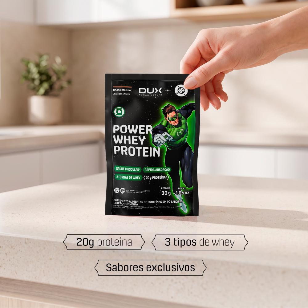 Sachê Power Whey Protein DC DUX Company 30g Sabor Chocolate Mint