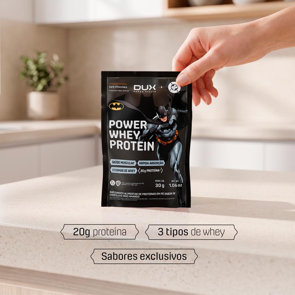 Sachê Power Whey Protein DC DUX Company 30g Sabor Dark Chocolate