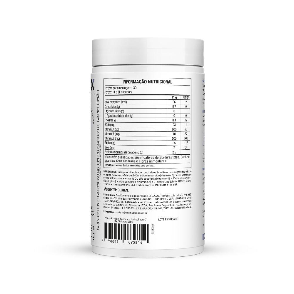 Collagen DUX Company 330g Sabor Capim Limão