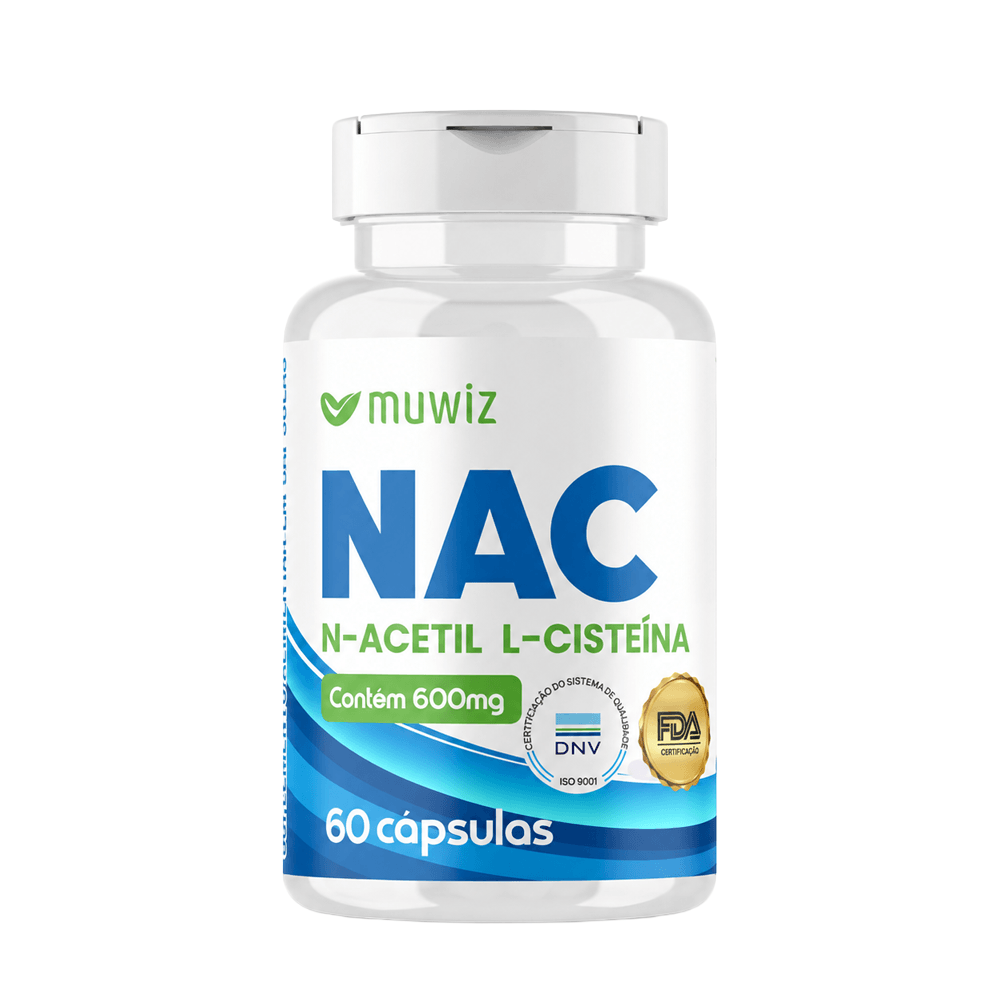 N-Acetilcisteína NAC Muwiz 730mg 60 Cápsulas