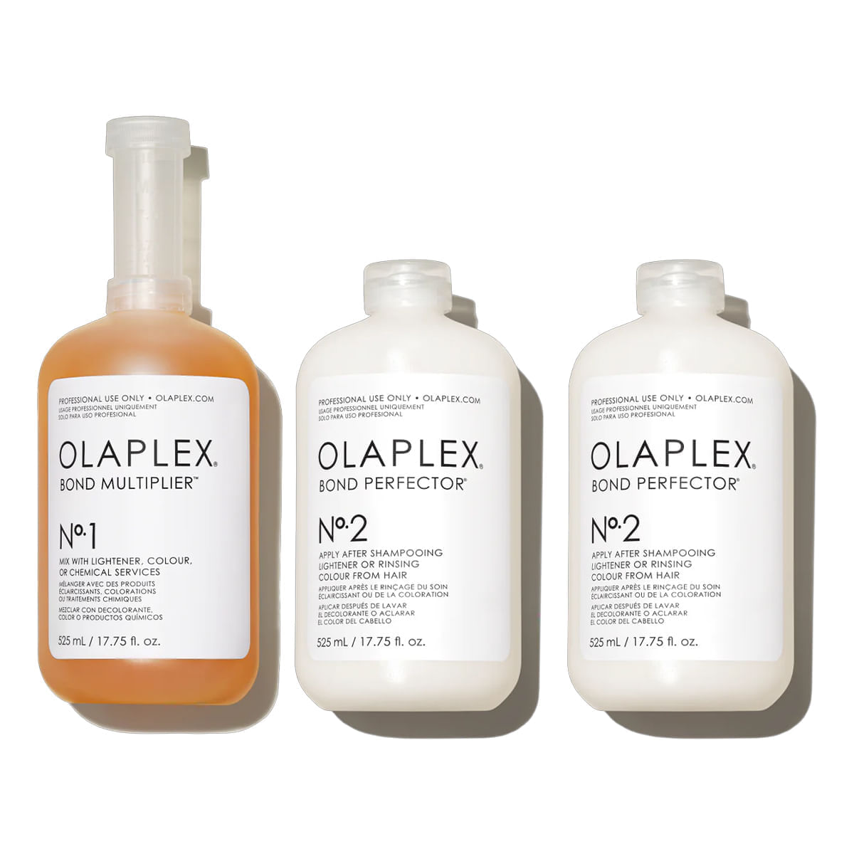 Kit Olaplex N°1 Bond Multiplier 525ml + 2 N°2 Bond Perfector 525ml
