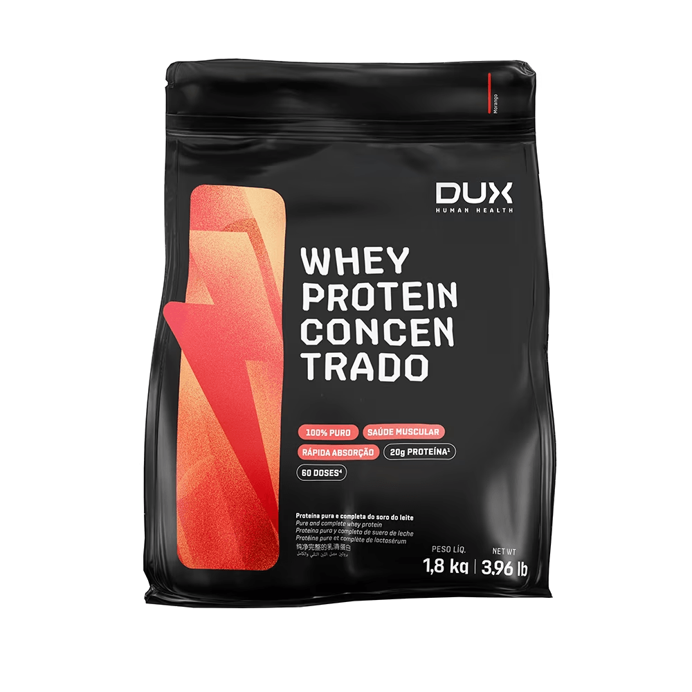 Whey Protein Concentrado DUX Company 1,8kg Sabor Morango