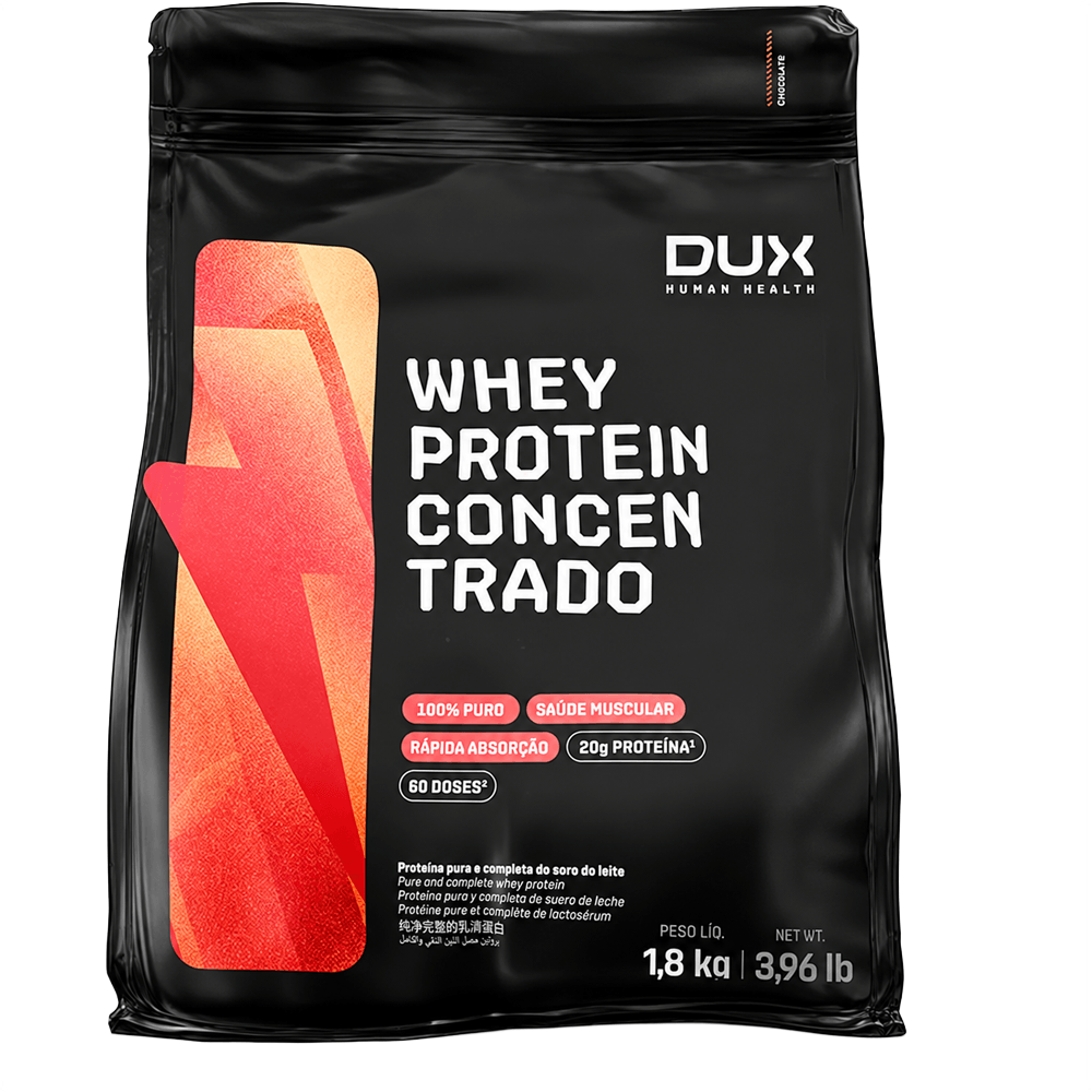 Whey Protein Concentrado DUX Company 1,8kg Sabor Cappuccino Cappuccino