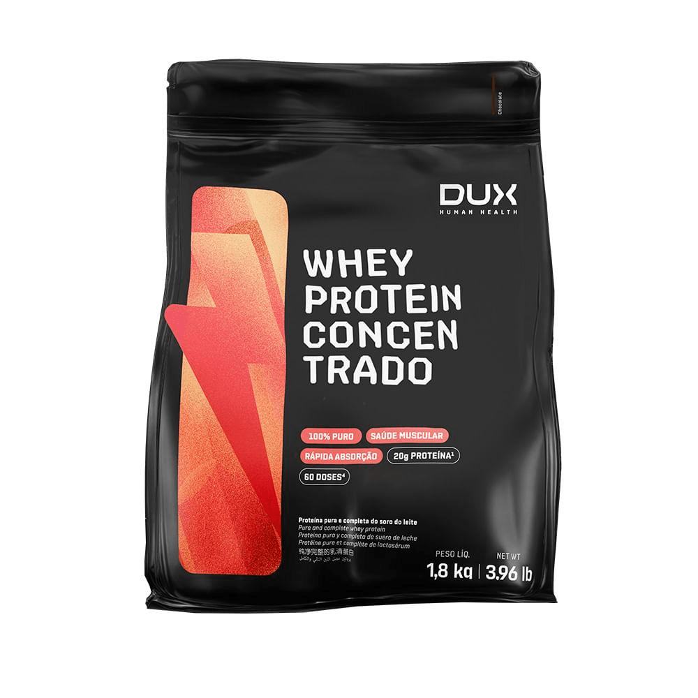 Whey Protein Concentrado DUX Company 1,8kg Sabor Chocolate
