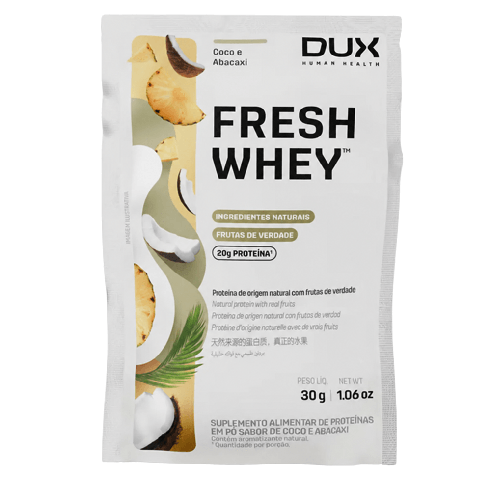 Sachê FreshWhey™ DUX Company 30g Sabor Coco e Abacaxi