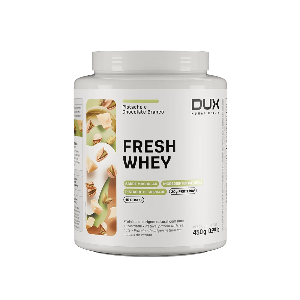 Freshwhey™ Dux Company 450g Sabor Pistache E Chocolate Branco