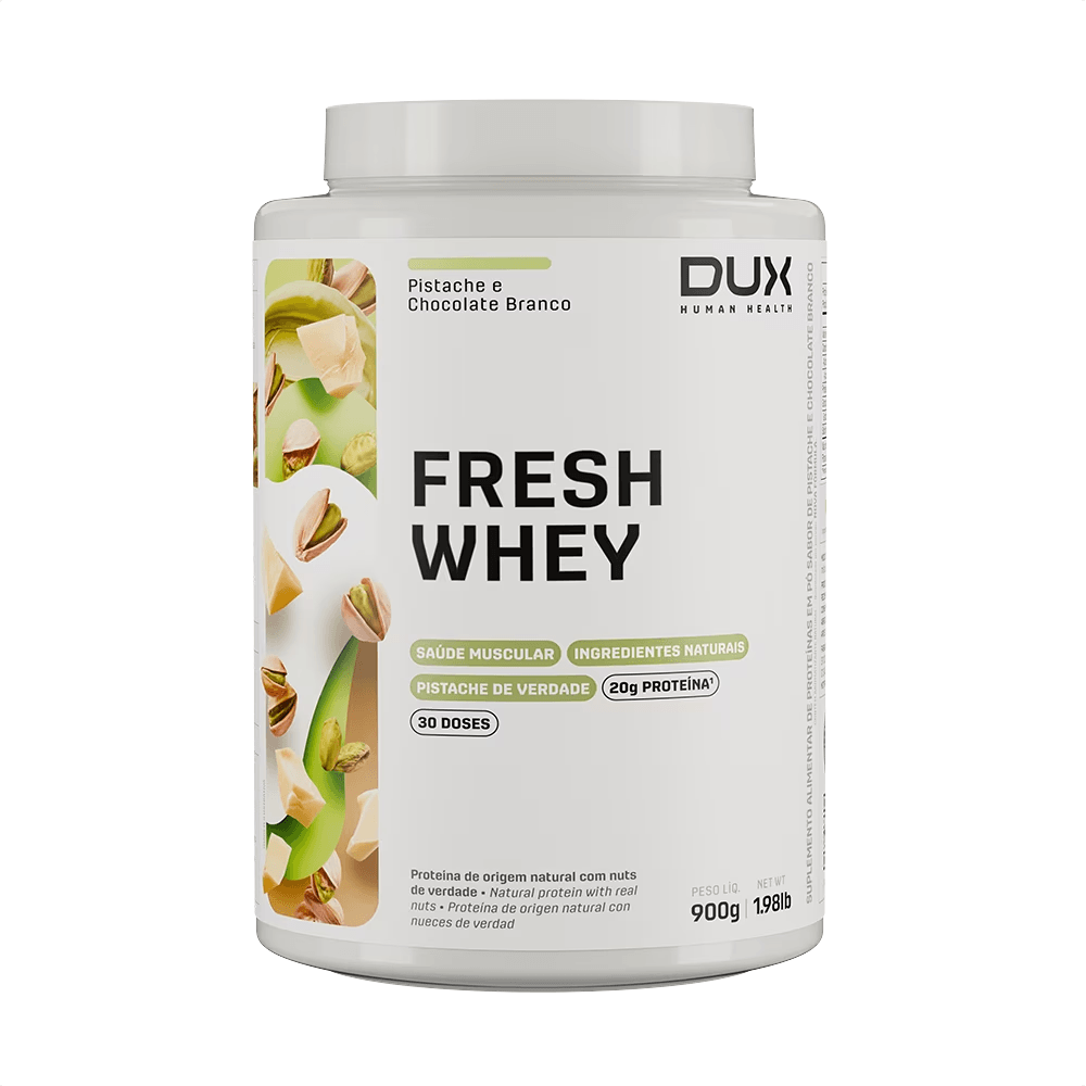Freshwhey™ Dux Company 900g Sabor Pistache E Chocolate Branco