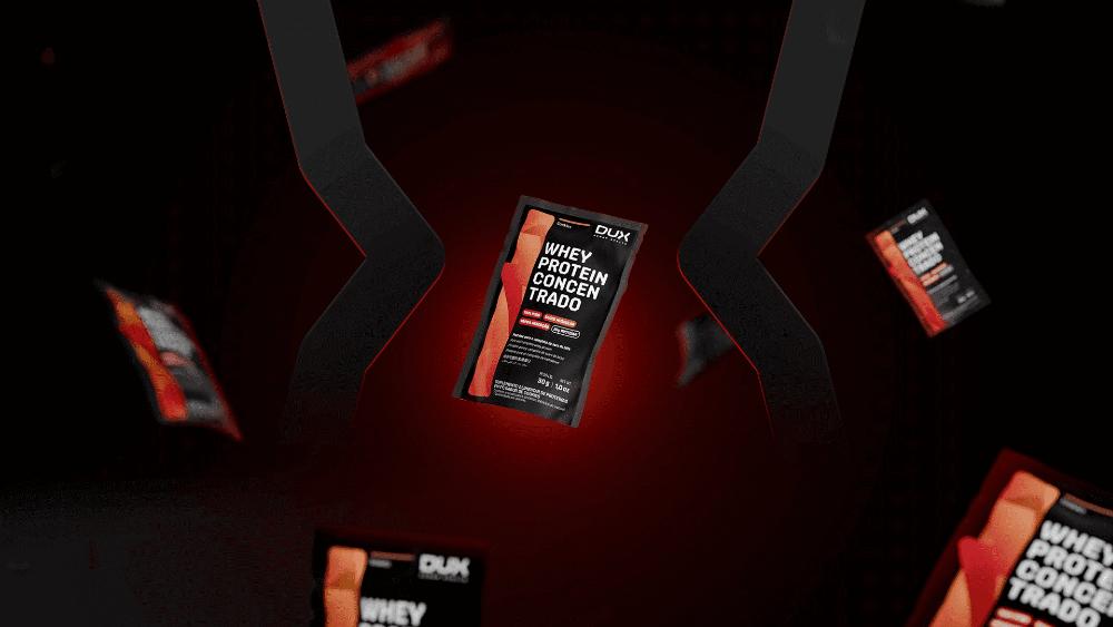 Sachê Whey Protein Concentrado DUX Company 27g Sabor Morango