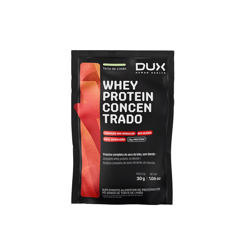 Sachê Whey Protein Concentrado Dux Company 27g Sabor Torta De Limão